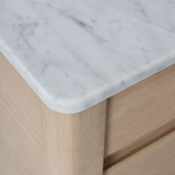 Neptune Kitchen_Kitchen furniture_Kitchen free standing default Borough Freestanding Oak Cooking Island with Marble Top