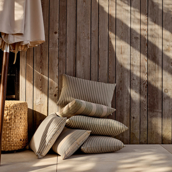Neptune Cushions Wide Stripe Square Outdoor Cushion, Green