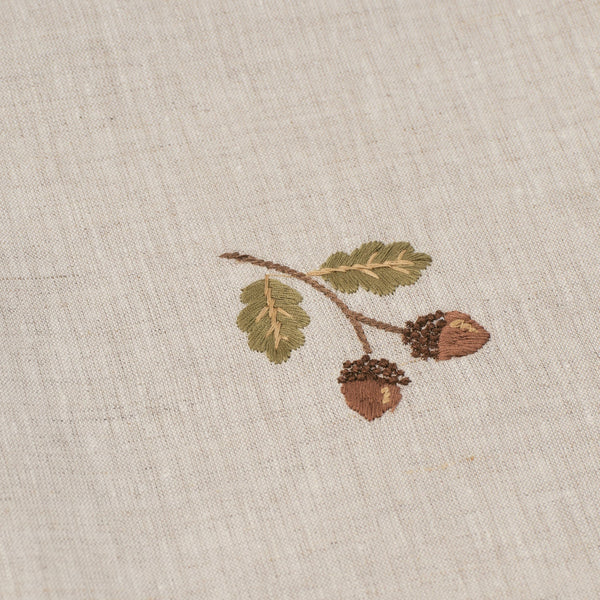 Neptune Accessories_Tabletop_Table linens default Acorn Embroidered Linen Napkins, Set of 4