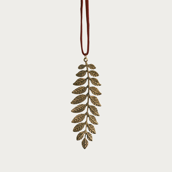 Neptune Seasonal_Christmas_Christmas tree decorations default Ashridge Ash Leaf Hanging Decoration, Bronze