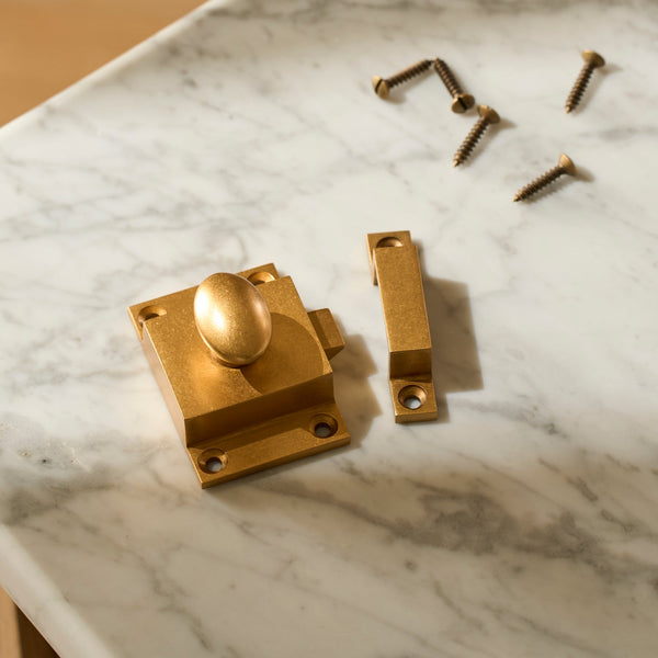 Neptune Furniture_Hardware_Handles & hardware Flattened Brass Cullum Twist Knob, Set of 2