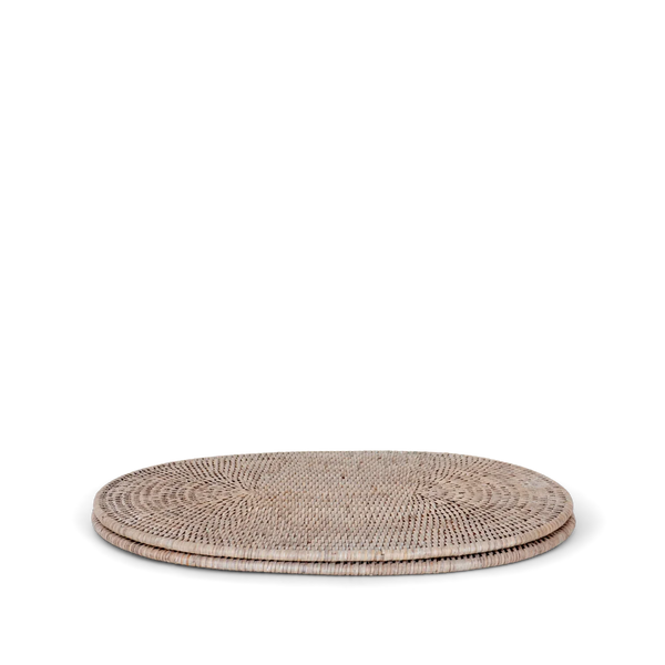 Neptune Accessories_Tabletop_Table linens default Ashcroft Small Rattan Serving Mat, Set of 2