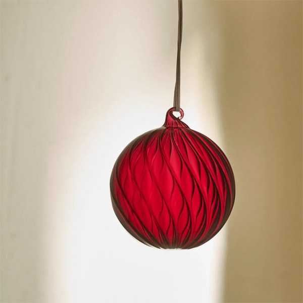 Neptune Seasonal_Christmas_Christmas tree decorations default Avery Large Glass Bauble, Merlot - Set of 3