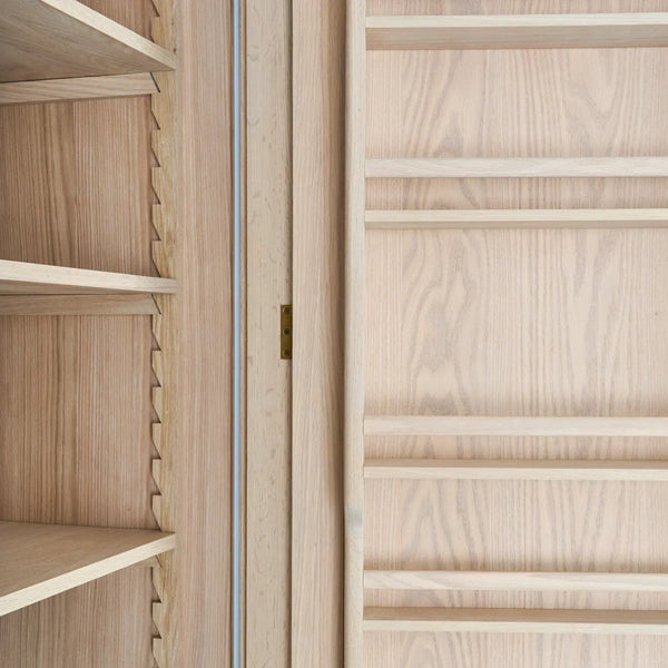 Neptune Kitchen_Kitchen furniture_Kitchen free standing default Borough Freestanding Oak Double Kitchen Larder with Marble insert