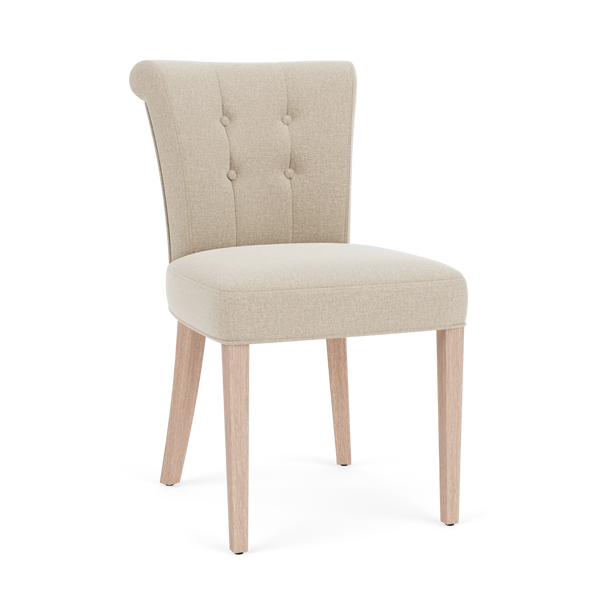 Neptune Furniture_Upholstery_Upholstered dining & bar stools default Calverston Dining Chair (set of 2), Linara Natural - Pale Oak Legs