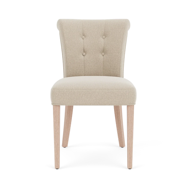 Neptune Furniture_Upholstery_Upholstered dining & bar stools default Calverston Dining Chair (set of 2), Linara Natural - Pale Oak Legs