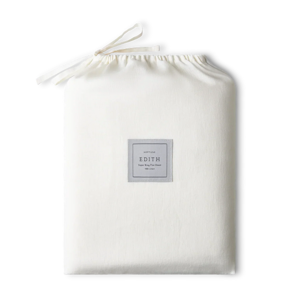 Neptune Decorating_Textiles_Bedding default Edith Linen Flat Sheet, Super King
