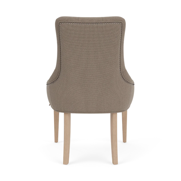 Neptune Furniture_Upholstery_Upholstered dining & bar stools default Henley Dining Chair, Heavyweight Linen Spelt with Vintage Oak Legs