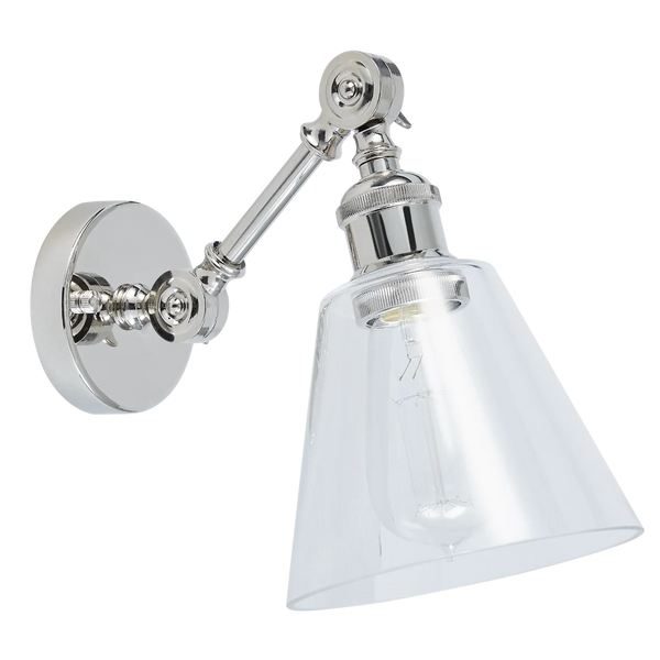 Neptune Accessories_Lighting_Wall lights default Keats Glass Shade Wall Light, Nickel