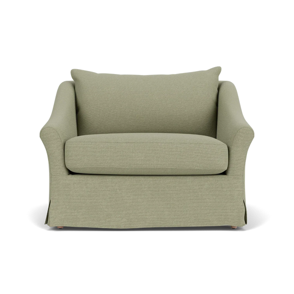 Neptune Furniture_Upholstery_Sofas default Long Island Loveseat Cover - Heavyweight Linen in Sage