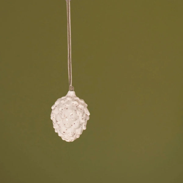 Neptune Seasonal_Christmas_Christmas tree decorations default Mirabel Ceramic Pine Cone Hanging Decoration