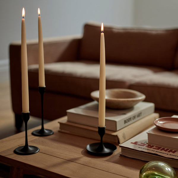 Neptune Candles Calico Nightingale Tapered Candles, Set of 4