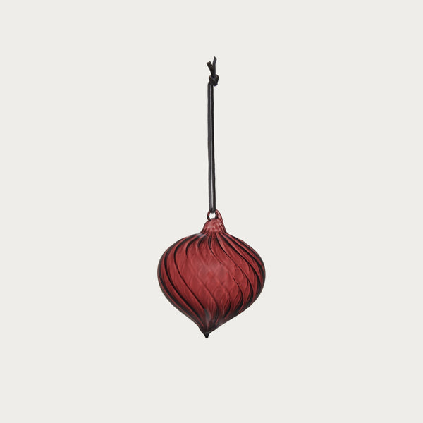 Neptune Christmas Decorations Avery Glass Drop Baubles, Set of 6