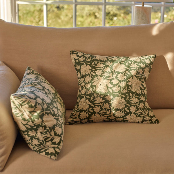 Neptune Cushions Dora Printed Bolster Cushion, Green