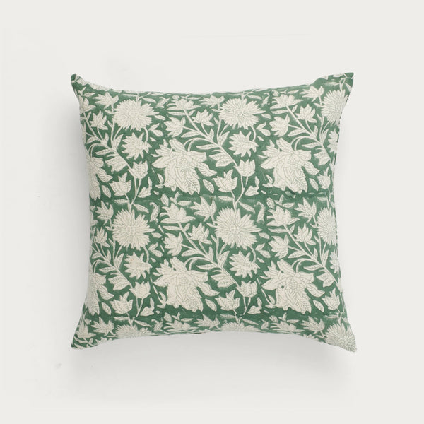 Neptune Cushions Dora Square Printed Scatter Cushion, Green