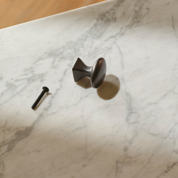 Neptune Handles & Hardware Bronze Warwick Button Knob, Set of 2