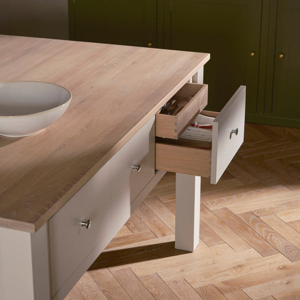 Neptune Kitchen Islands Charlecote Freestanding Kitchen Island with Oak Top