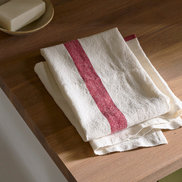 Neptune Table Linen & Accessories White Quinn Stripe Kitchen Towel