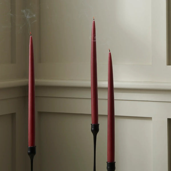 Neptune Accessories_Living accessories_Candles & diffusers default Nightingale Tapered Candles, Set of 4 - Cranberry