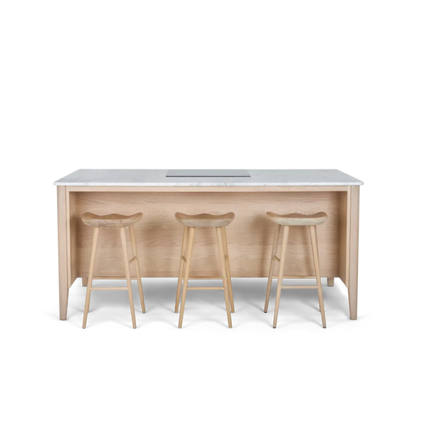 Neptune Kitchen_Kitchen furniture_Kitchen free standing default Borough Freestanding Oak Cooking Island with Marble Top