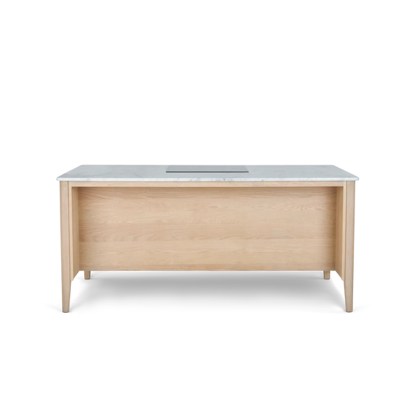 Neptune Kitchen_Kitchen furniture_Kitchen free standing default Borough Freestanding Oak Cooking Island with Marble Top