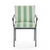 Neptune Seasonal_Garden_Outdoor sofas and relaxed chairs default Cheltenham Carver Chair Seat & Back Cushion, Green Stripe