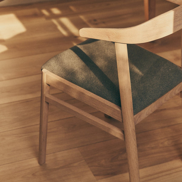 Neptune Chairs Borough Oak Dining Chair, Signature Linen Moss