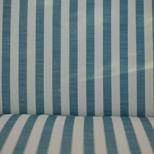 Neptune Armchairs Kew Teak Armchair with Raya Turchese Stripe Cushions
