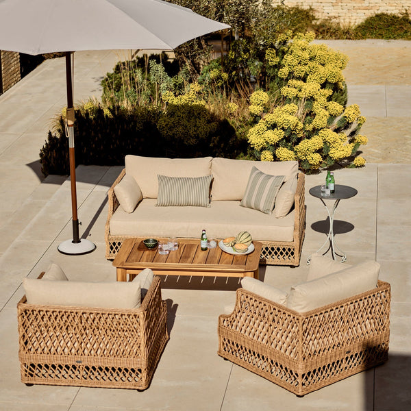 Neptune Garden Sets Longmeadow Garden Sofa, Armchairs & Kew Coffee Table Set