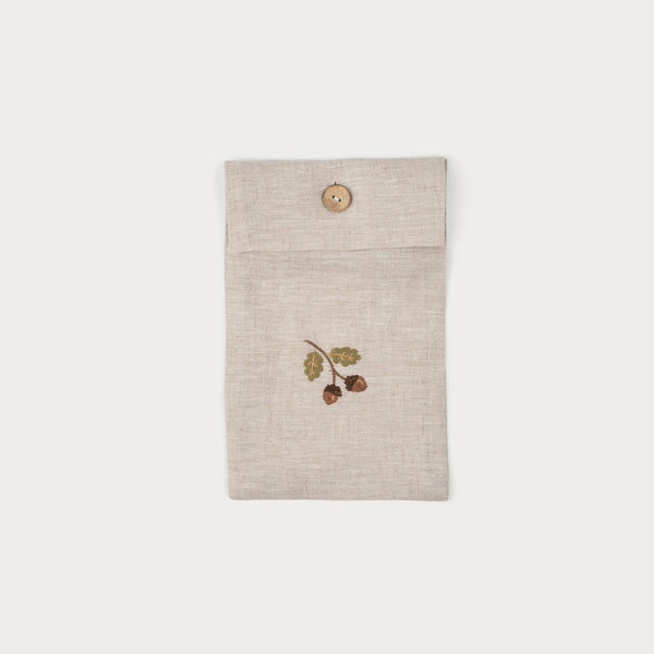 Neptune Accessories_Tabletop_Table linens default Acorn Embroidered Linen Napkins, Set of 4