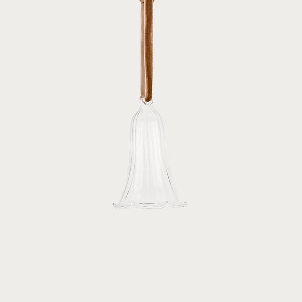 Neptune Seasonal_Christmas_Christmas tree decorations default Amara Glass Bell Hanging Decoration, Taupe