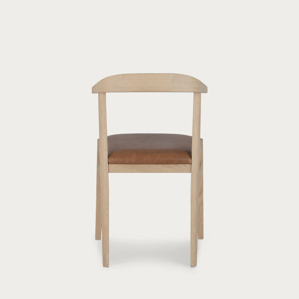 Neptune Chairs Borough Oak Dining Chair, Barnaby Leather