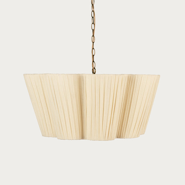 Neptune Accessories_Lighting_Pendants Cecile Gathered Linen Pendant