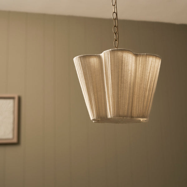 Neptune Accessories_Lighting_Pendants Cecile Gathered Linen Pendant