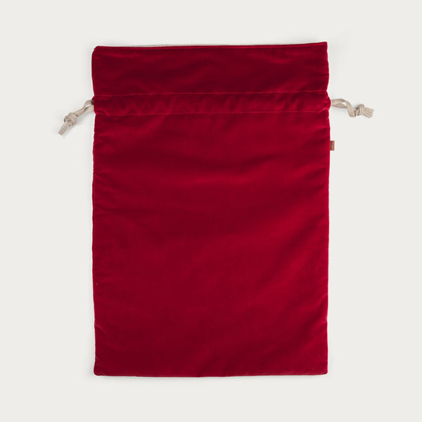 Neptune Seasonal_Christmas_Christmas accessories default Elden Velvet Christmas Sack, Cranberry