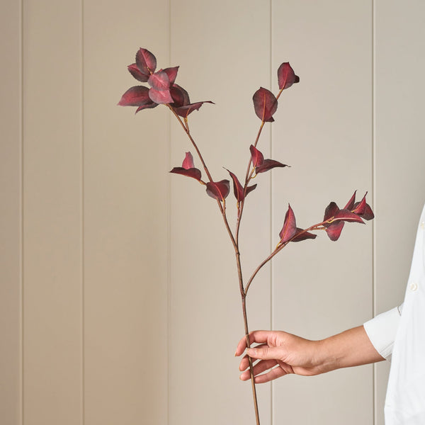 Neptune Accessories_Living accessories_Faux flowers & plants default Leaf Spray, Burgundy