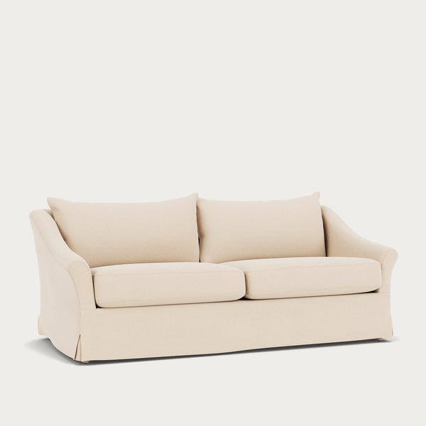 Neptune Furniture_Upholstery_Sofas default Renewed Long Island 3 Seater Sofa - Heavyweight Linen Pale Oat with Natural Oak Legs