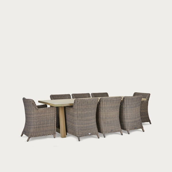 Neptune Garden Sets Stanway 8 Seater Dining Set with Carver Chairs