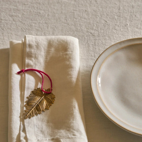 Neptune Seasonal_Christmas_Christmas tree decorations default Ashridge Chestnut Leaf Hanging Decoration, Bronze