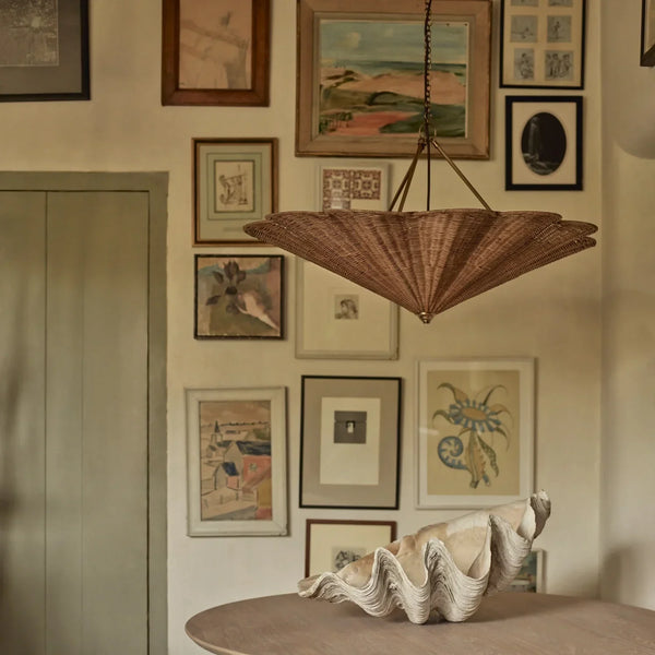 Neptune Accessories_Lighting_Pendants default Athena Rattan Pendant Uplighter