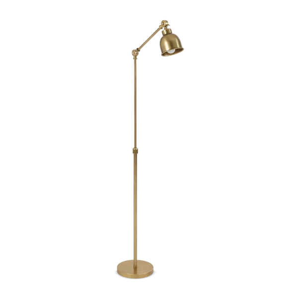Neptune Accessories_Lighting_Floor lamps default Brompton Antique Brass Reading Floor Lamp