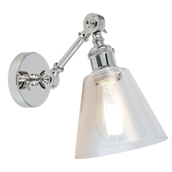 Neptune Accessories_Lighting_Wall lights default Keats Glass Shade Wall Light, Nickel