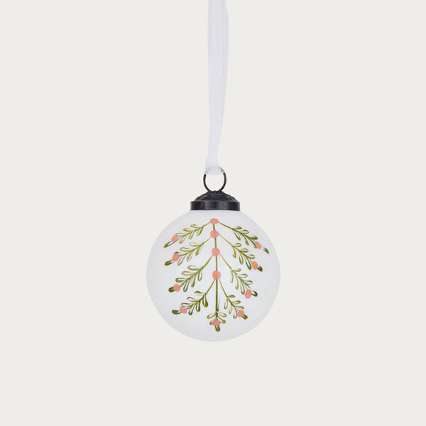 Neptune Christmas Decorations Default Merrivale Berry Sprig Glass Baubles, Set of 4