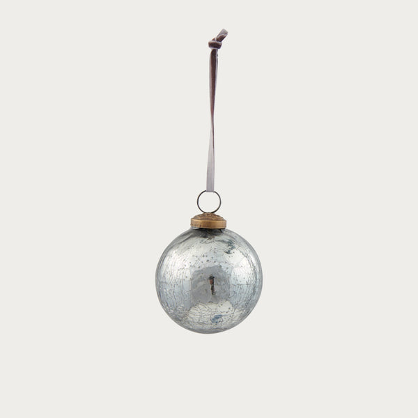 Neptune Christmas Decorations Elderfield Medium Crackle Baubles, Set of 6