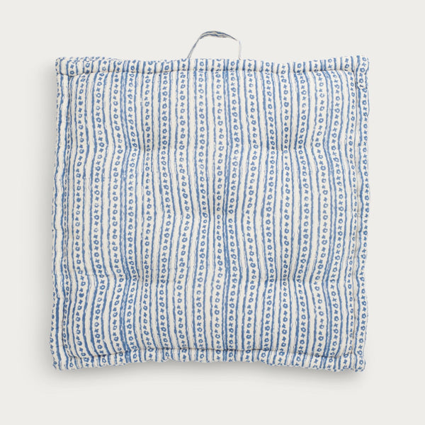Neptune Cushions Florrie Woven Floor Cushion, Navy