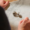 Neptune Handles & Hardware Satin Nickel Barlow Beehive Knob, Set of 2