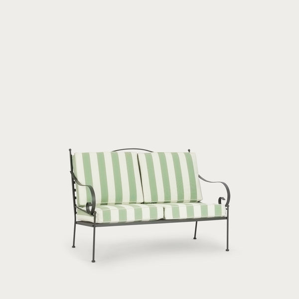 Neptune Sofas Green Stripe Cheltenham 2 Seater Sofa with Cushions