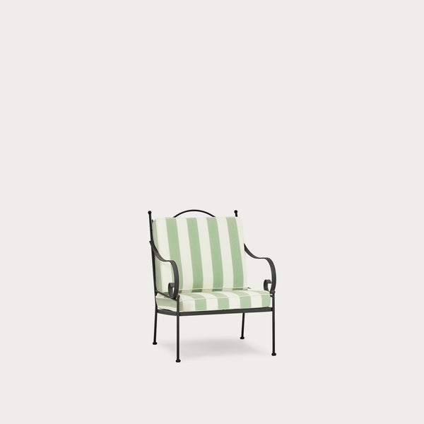 Neptune Sofas Green Stripe Cheltenham Armchair with Cushions