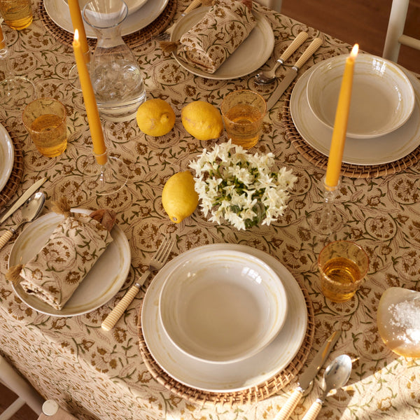Neptune Table Linen & Accessories 250cm Fife Cotton Linen Tablecloth