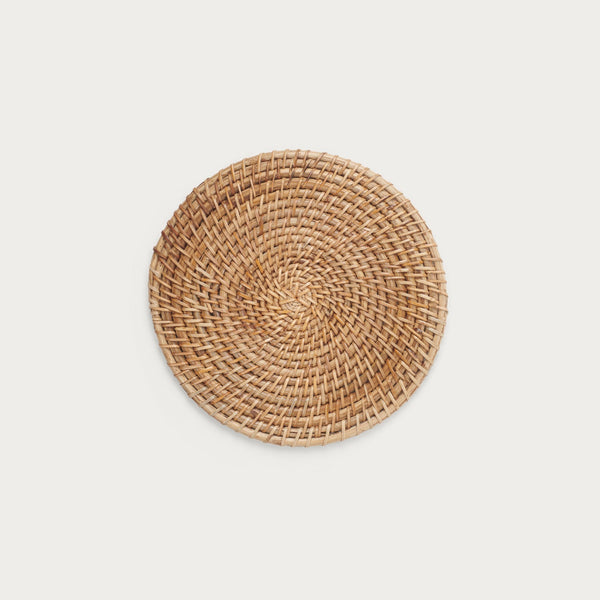 Neptune Tabletop Accessories Ashbourne Rattan Round Placemats, Set of 4